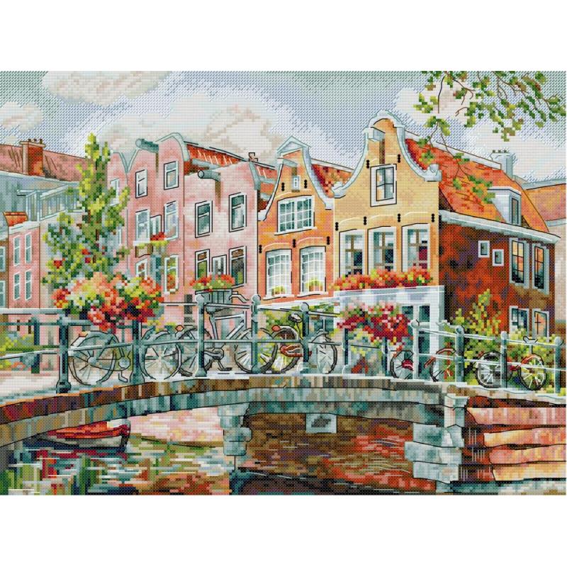 Home Textiles Discount - Amsterdam Canals Scenic Patterns Cross Stitch