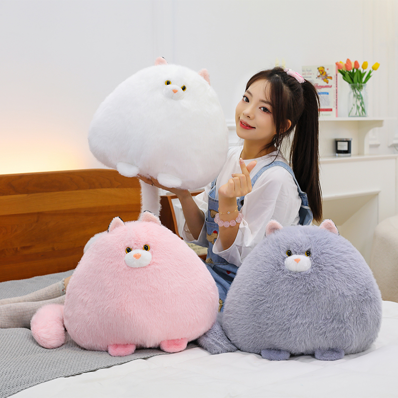 Bolster Pillow Long - Cute Chubby Cat Dolls Plush Toys