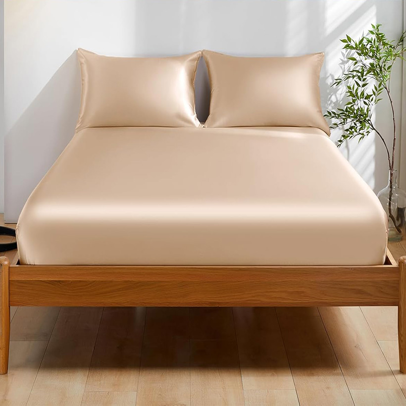 Silk Sheet Set - 100% Mulberry Silk Fitted Sheet 22