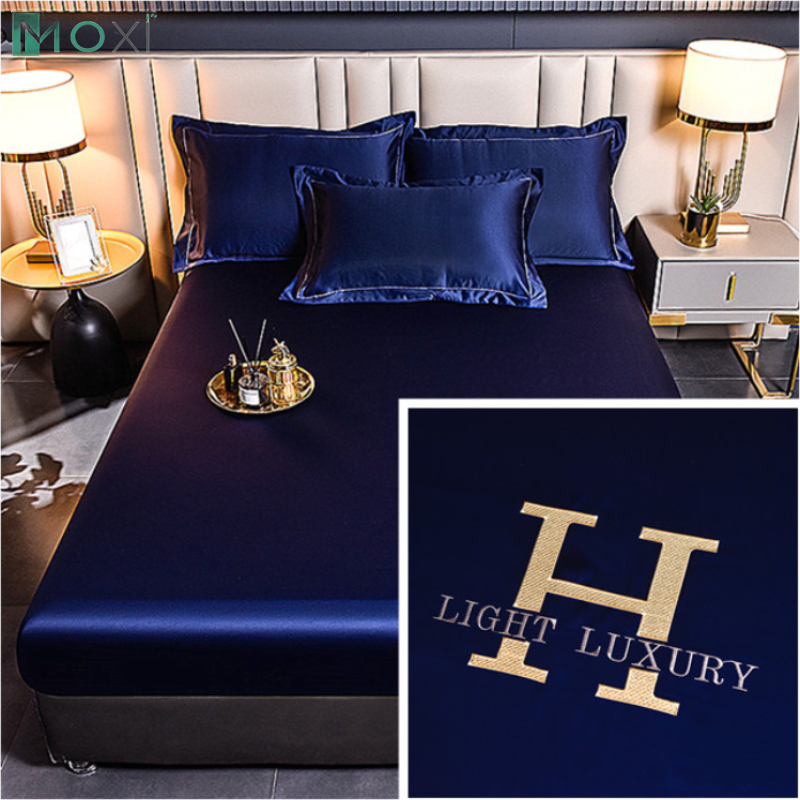 Silk Sheet Set - Luxury Ice Silk Fabrics Elastic Fitted