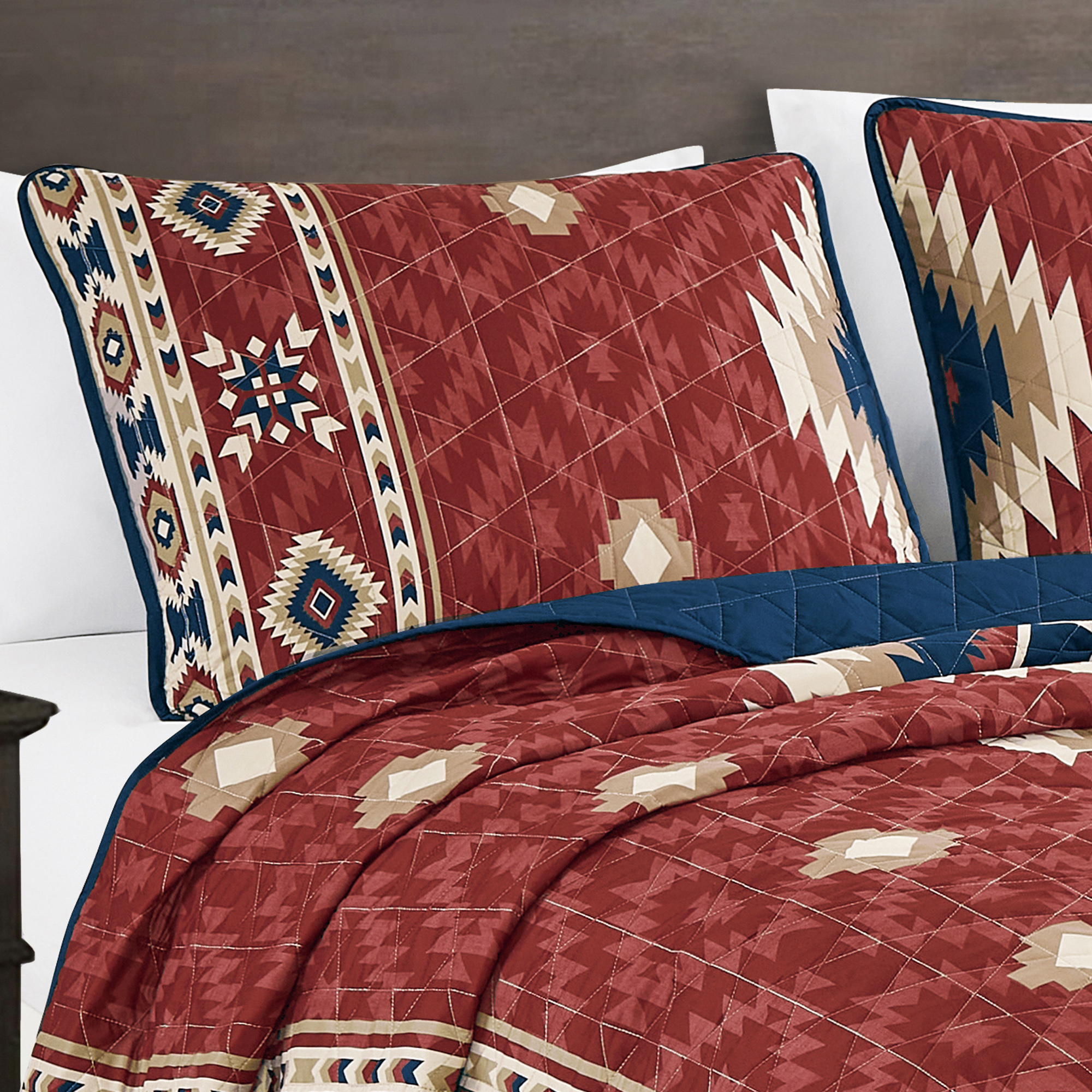 Southwestern Aztec Reversible  - Quilt Cotton Summer 评论和价格