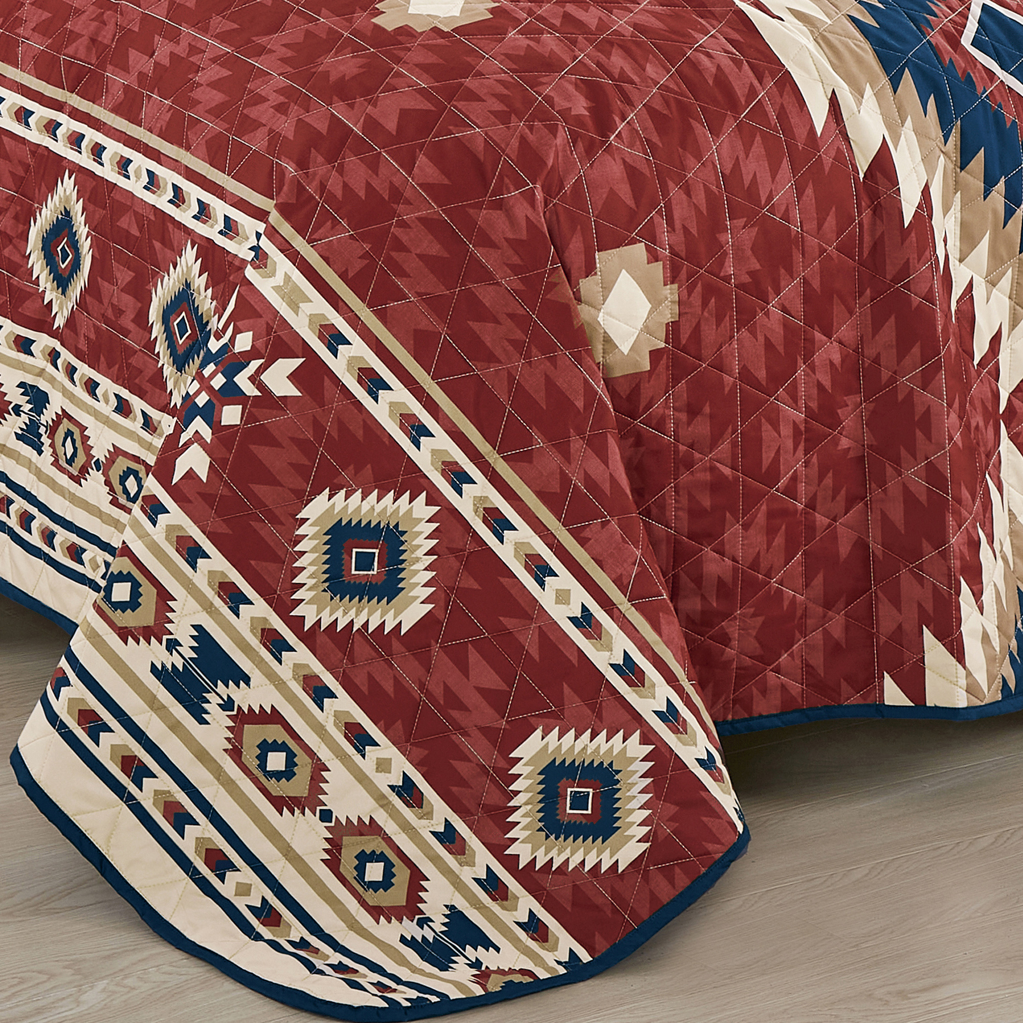 Southwestern Aztec Reversible  - Quilt Cotton Summer 评论和价格
