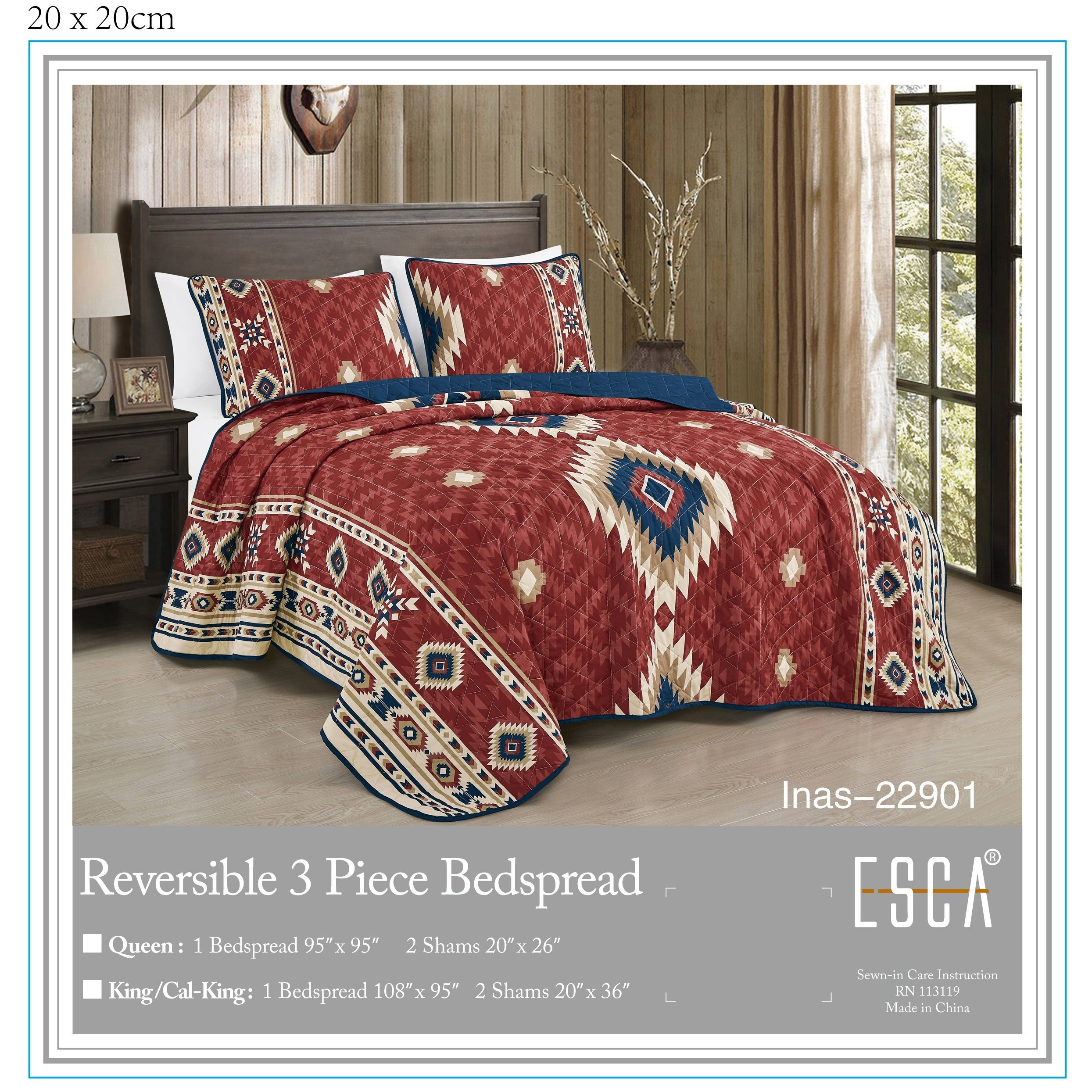 Southwestern Aztec Reversible  - Quilt Cotton Summer 评论和价格