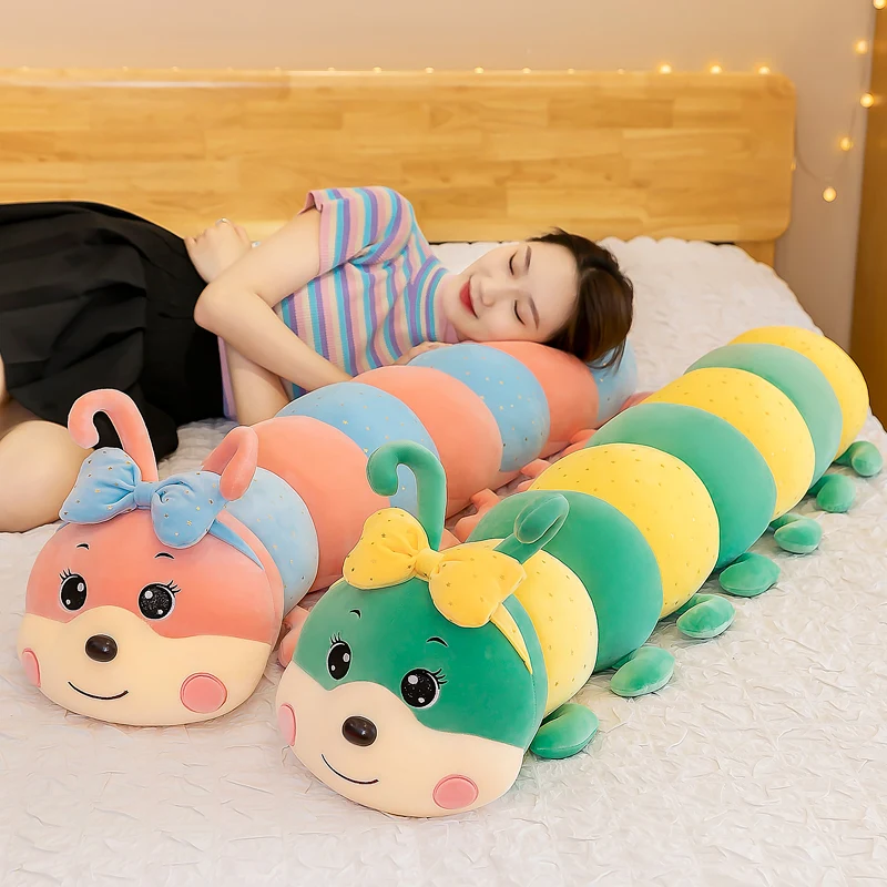 120cm Cute Bow Caterpillar Thr - Bolster Pillow Long 评论和价格