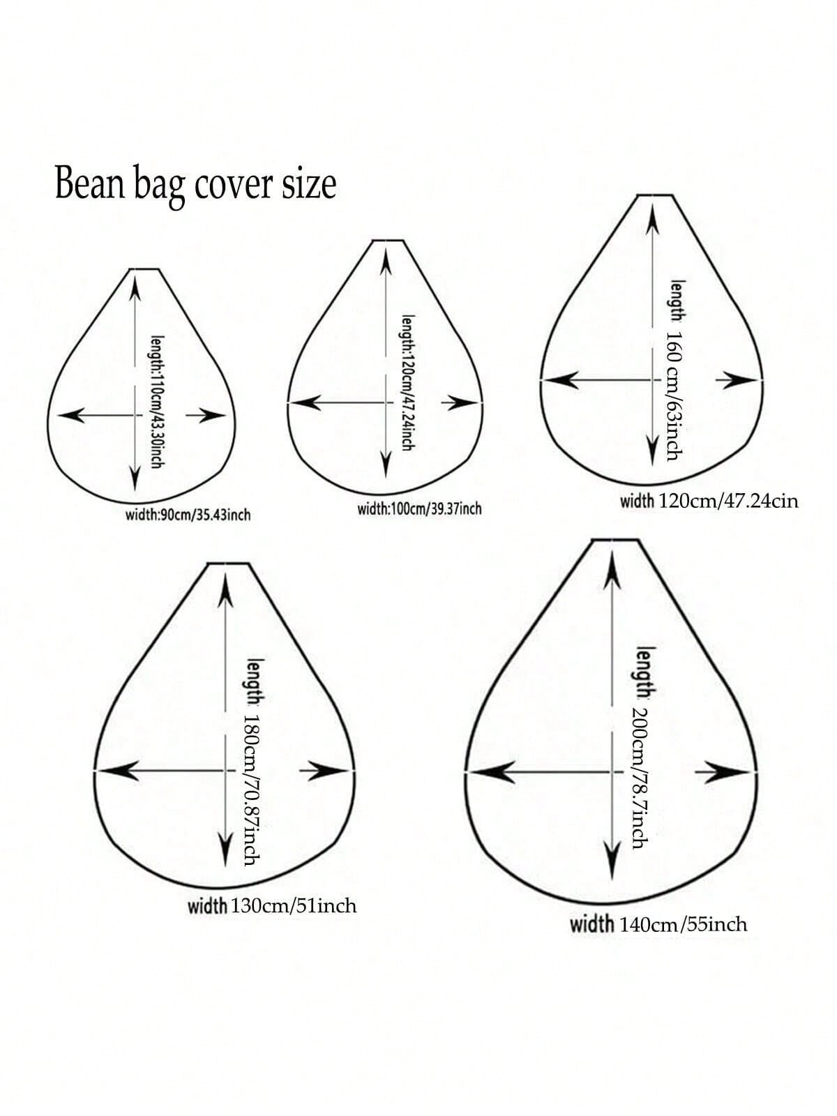 Bean Bag Cover without filler  - Floor Cushion Pouf 评论和价格
