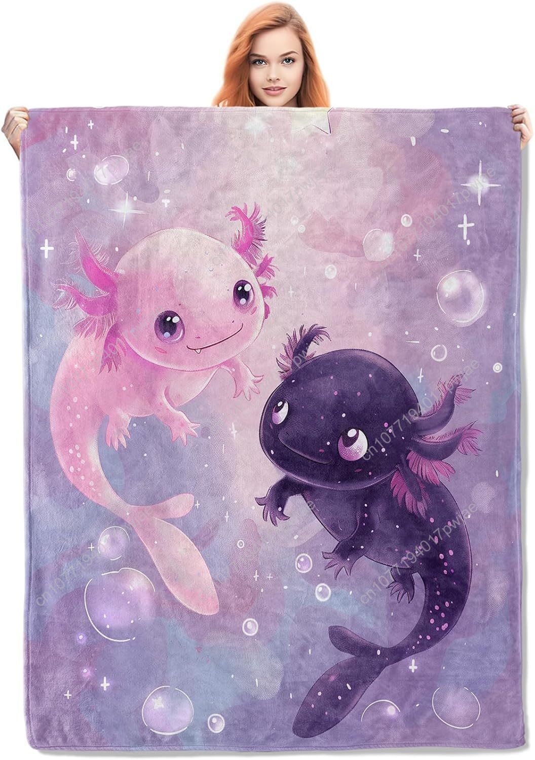 Axolotl Blanket Cute Axolotls  - Home Of Textiles 评论和价格