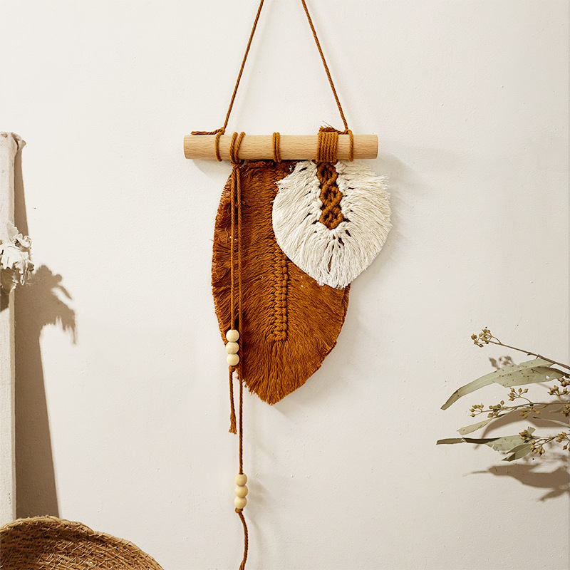 Handmade Macrame Leaf Wall Han - Home Textiles Discount 评论和价格