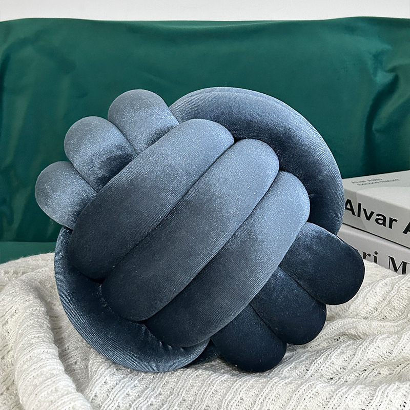 Cozy Hand-woven Knotted Pillow - Floor Cushion Pouf 评论和价格