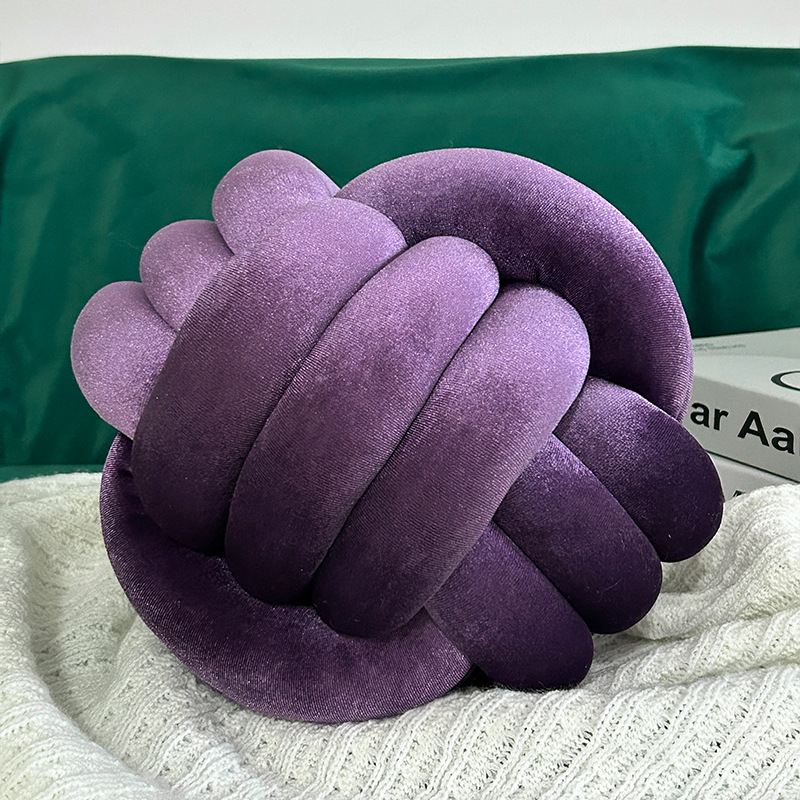 Cozy Hand-woven Knotted Pillow - Floor Cushion Pouf 评论和价格