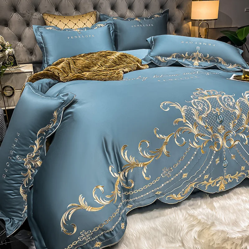 European-Style Bed Sheet Four- - Silk Sheet Set 评论和价格