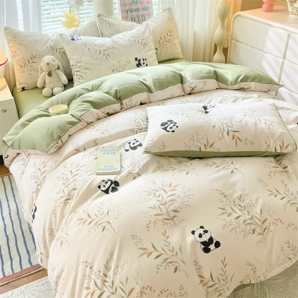 4pcs/set Plant Floral Print Se - Home Textiles Discount 评论和价格