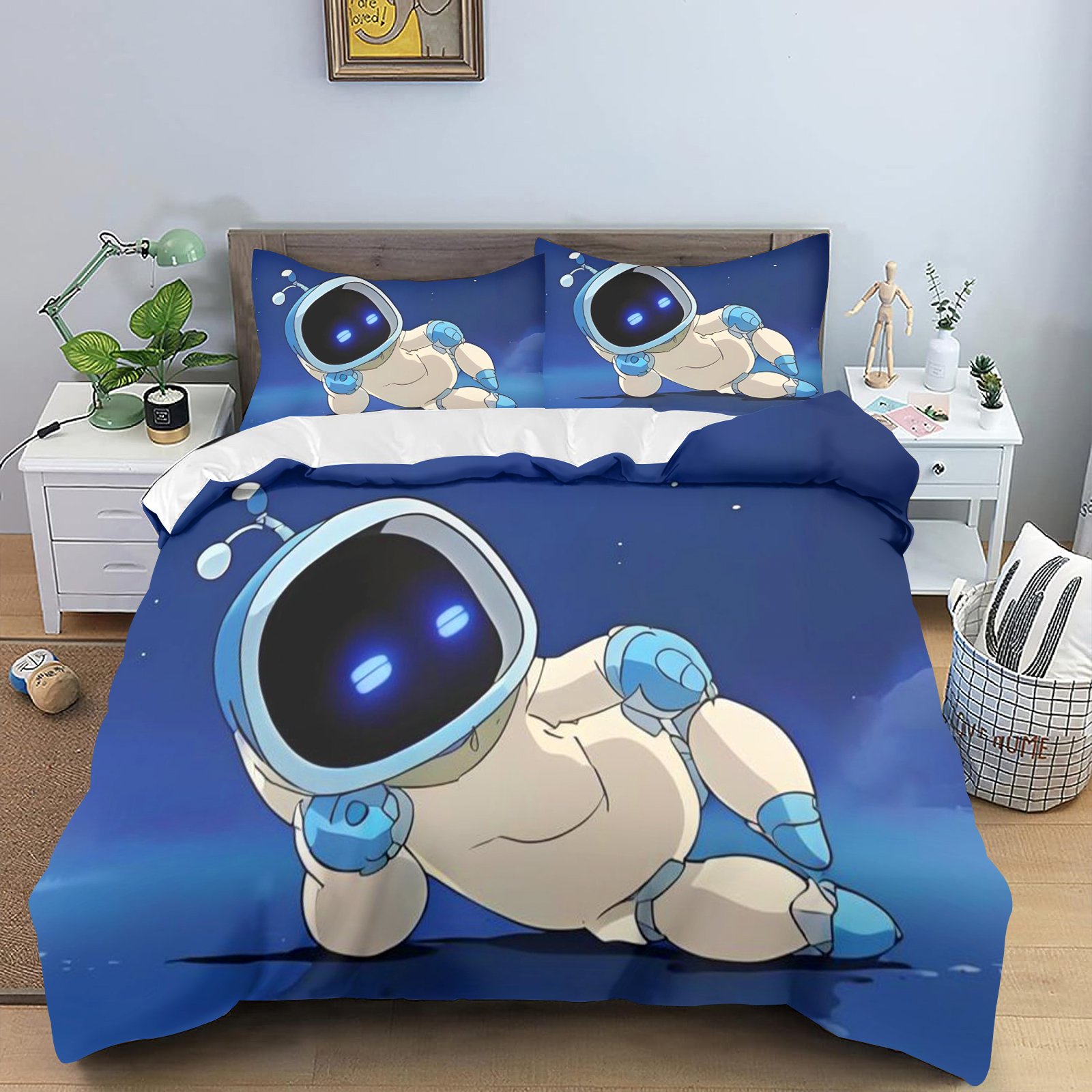 Print Cartoon Astro Bot Duvet  - Home Textiles Discount 评论和价格