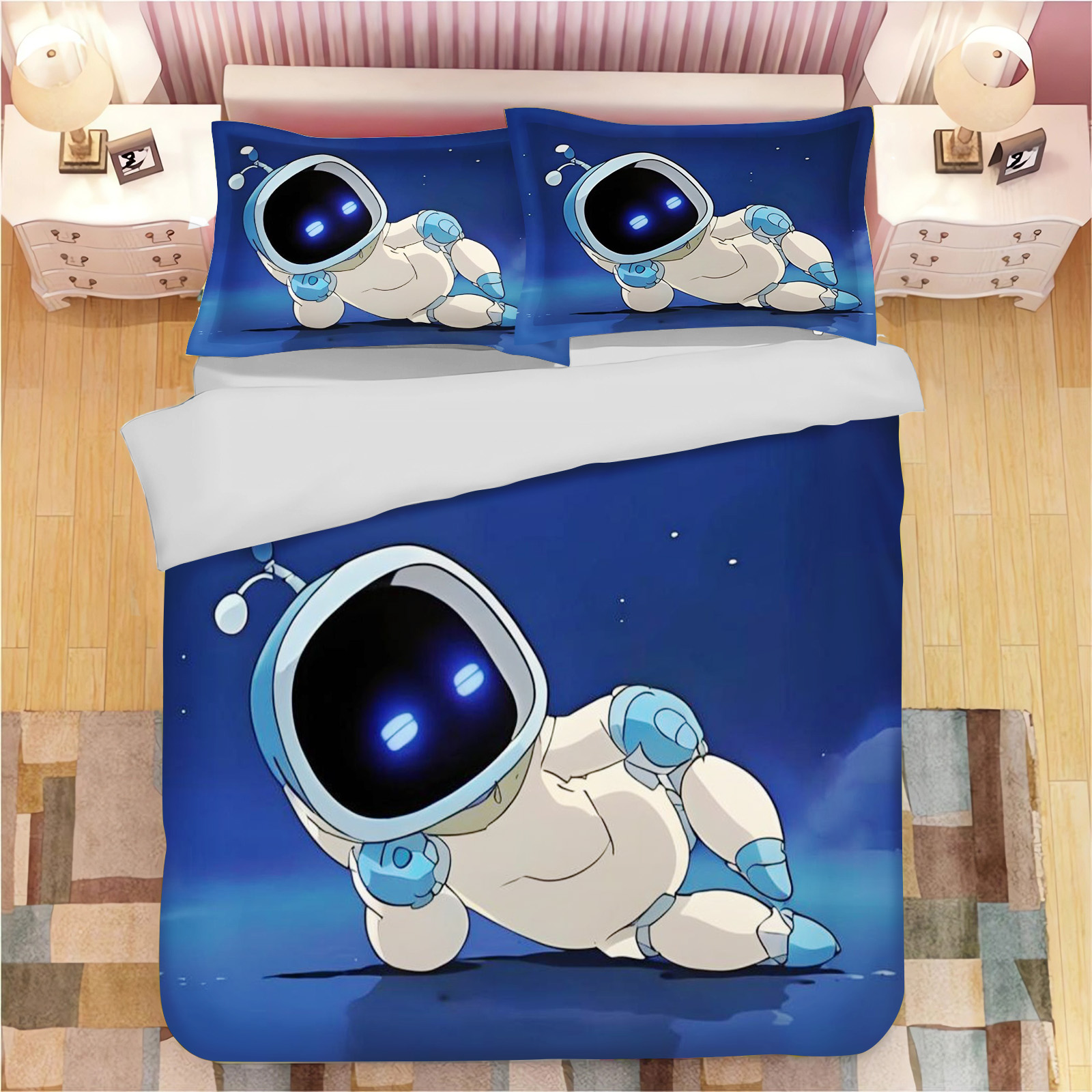 Print Cartoon Astro Bot Duvet  - Home Textiles Discount 评论和价格