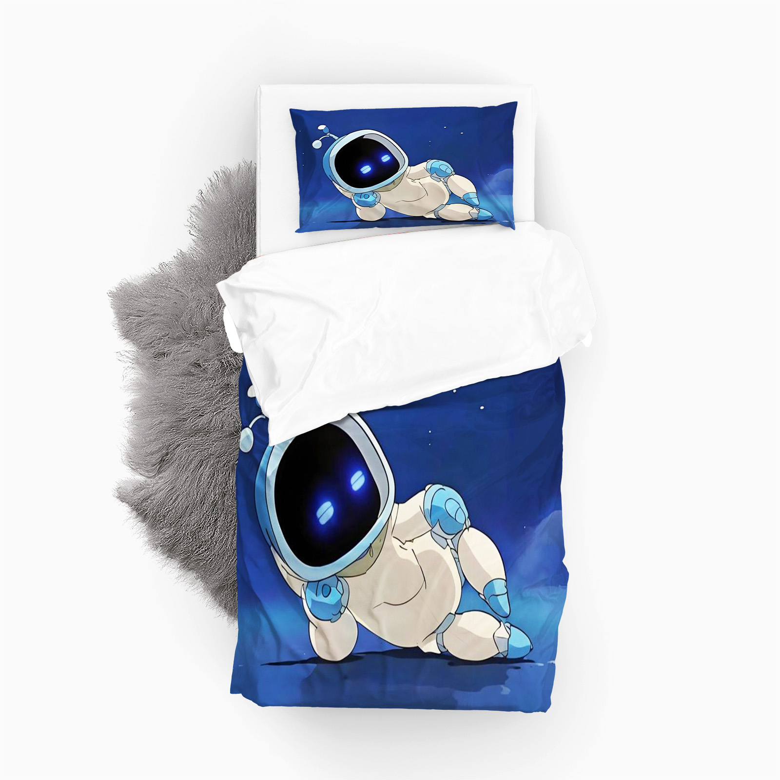 Print Cartoon Astro Bot Duvet  - Home Textiles Discount 评论和价格