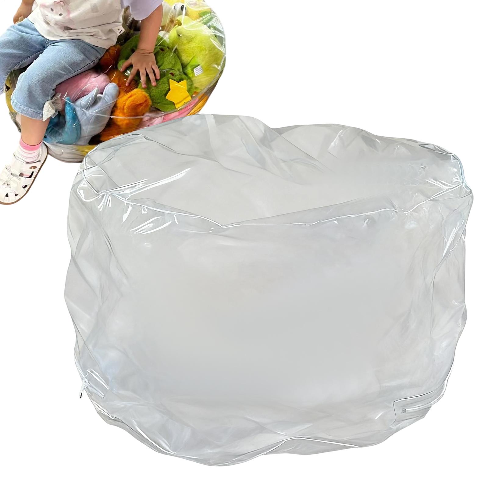 Clear Animal Storage Chair Plu - Floor Cushion Pouf 评论和价格