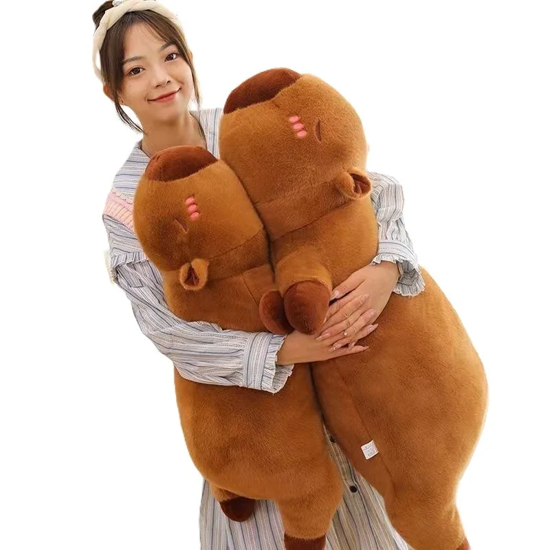45/65cm Cute Stuffed Capybara  - Bolster Pillow Long 评论和价格