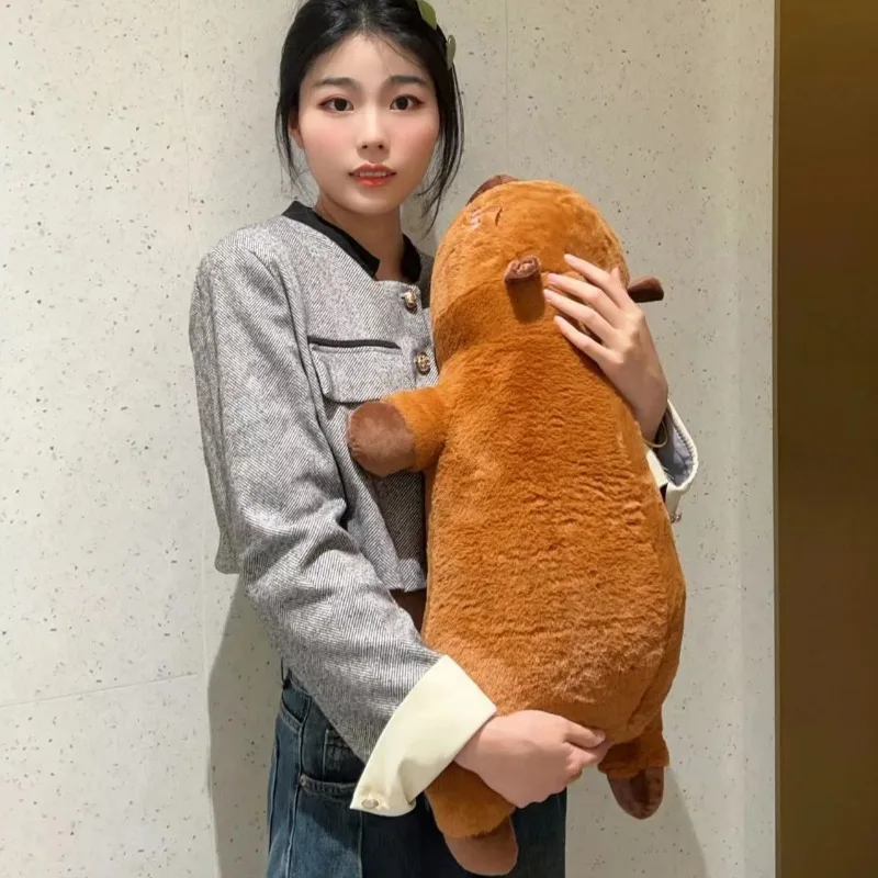 45/65cm Cute Stuffed Capybara  - Bolster Pillow Long 评论和价格