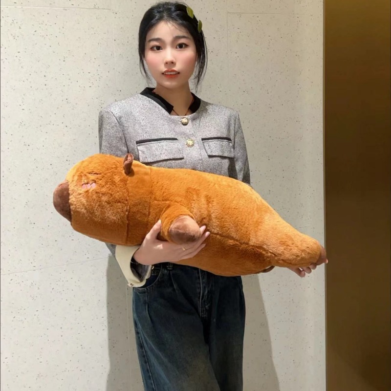 45/65cm Cute Stuffed Capybara  - Bolster Pillow Long 评论和价格