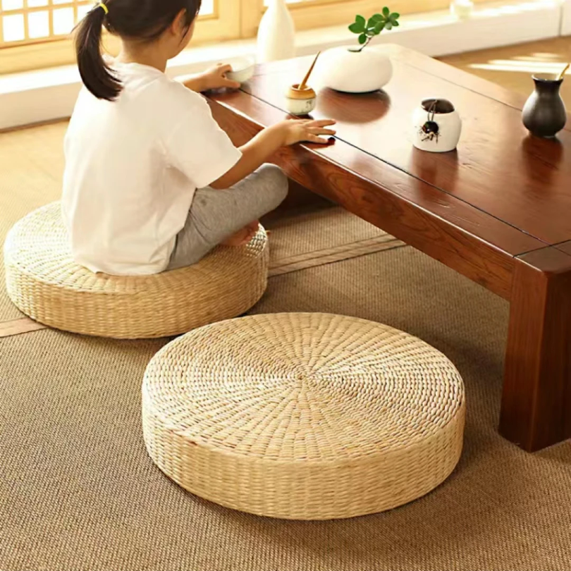 Hot 40cm*40cm Handmade Woven N - Floor Cushion Pouf 评论和价格