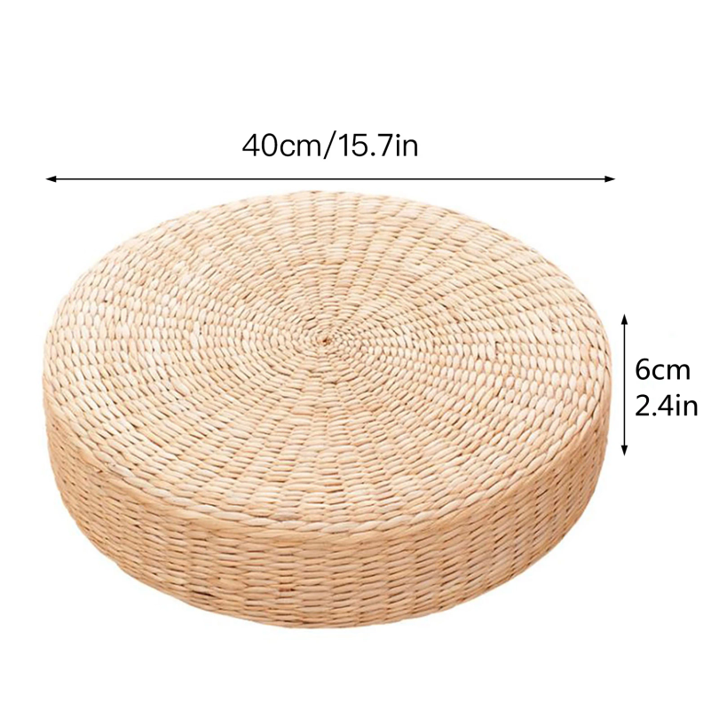 Hot 40cm*40cm Handmade Woven N - Floor Cushion Pouf 评论和价格