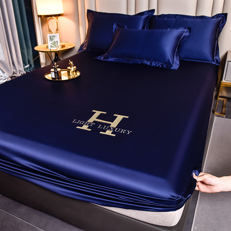 Luxury Ice Silk Fabrics Elasti - Silk Sheet Set 评论和价格