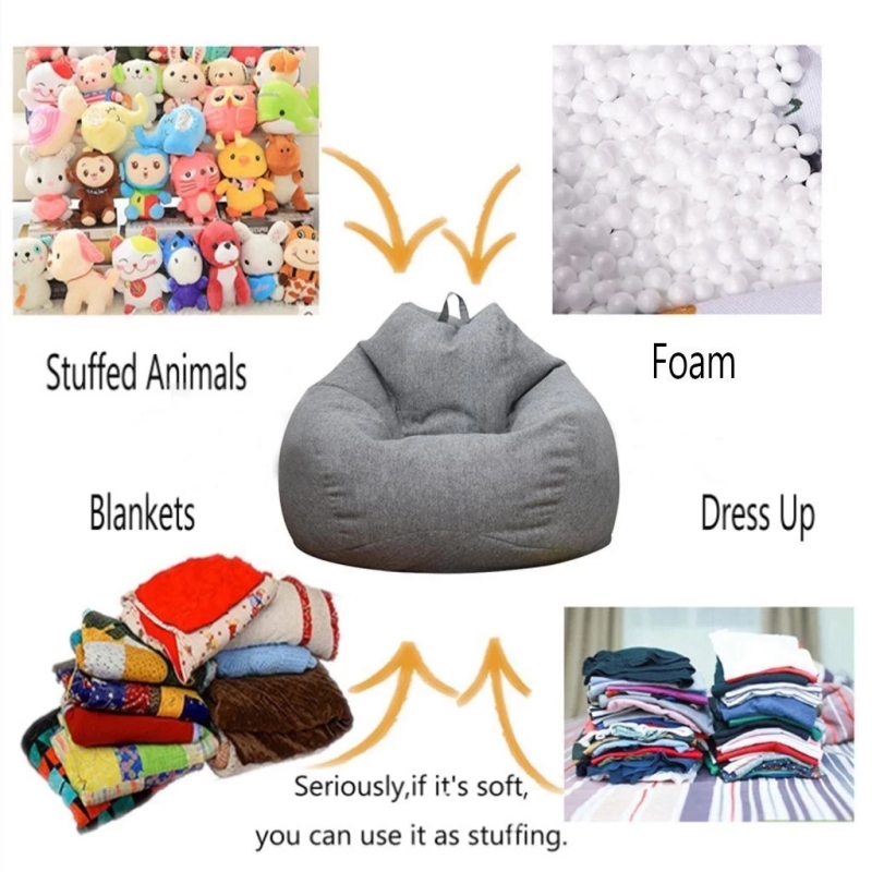 Sofa Bean Bag Chair Sofa Cover - Floor Cushion Pouf 评论和价格