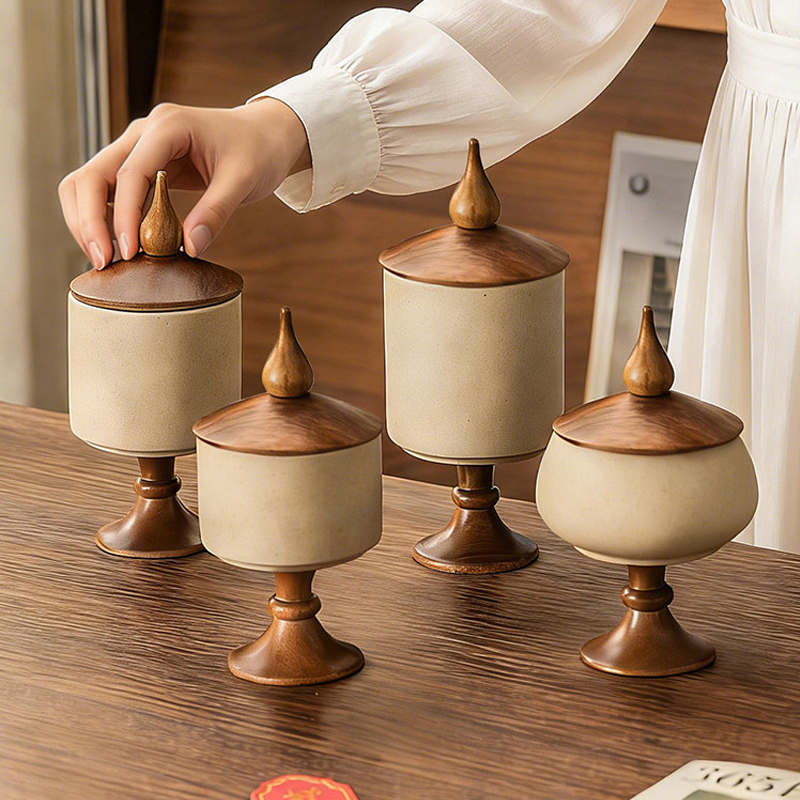 Retro Rough Pottery Storage Ta - Xt Home Textiles 评论和价格