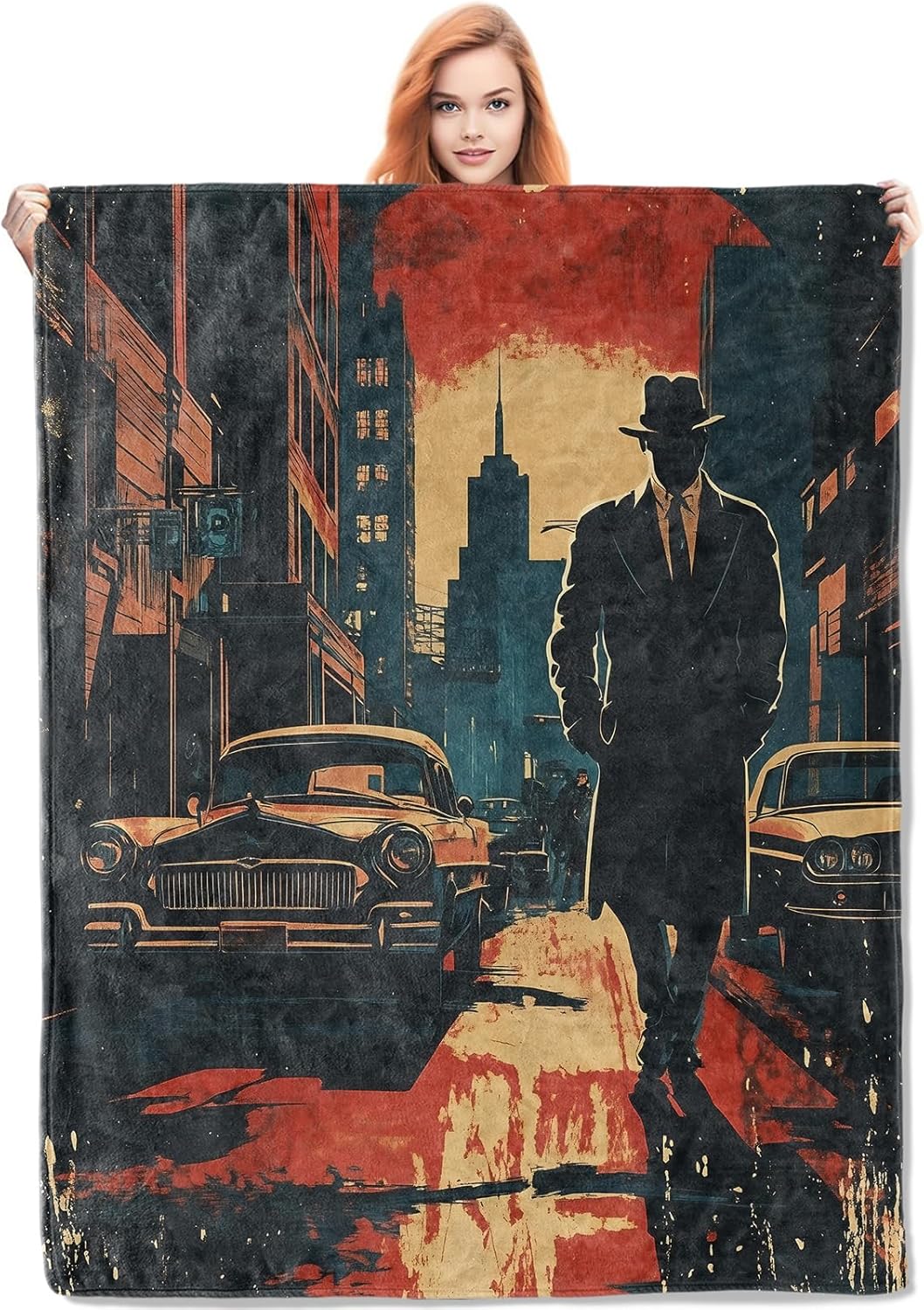 Noir Detective Blanket Gifts f - Home Of Textiles 评论和价格