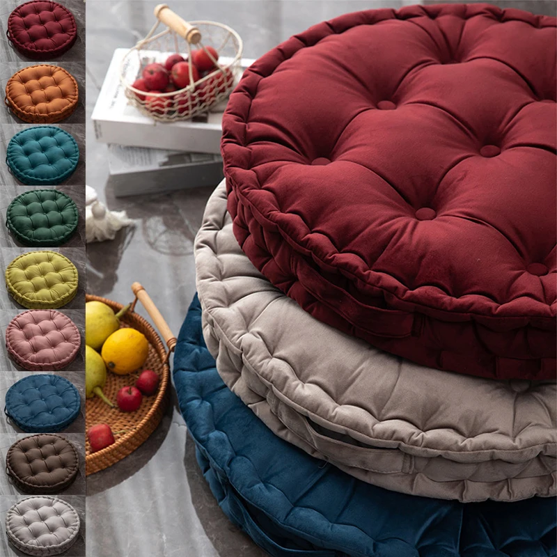 60x60cm Nordic Plain Velvet Ta - Floor Cushion Pouf 评论和价格