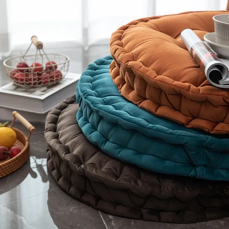60x60cm Nordic Plain Velvet Ta - Floor Cushion Pouf 评论和价格
