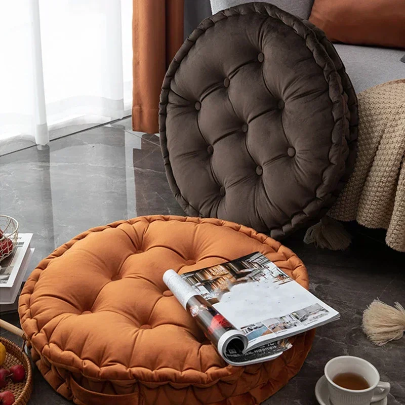 60x60cm Nordic Plain Velvet Ta - Floor Cushion Pouf 评论和价格