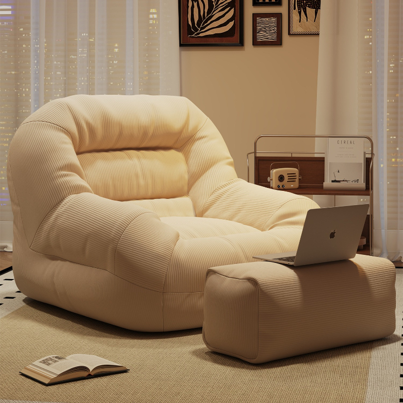 Lazy Bean Bag Sofas Portable C - Floor Cushion Pouf 评论和价格