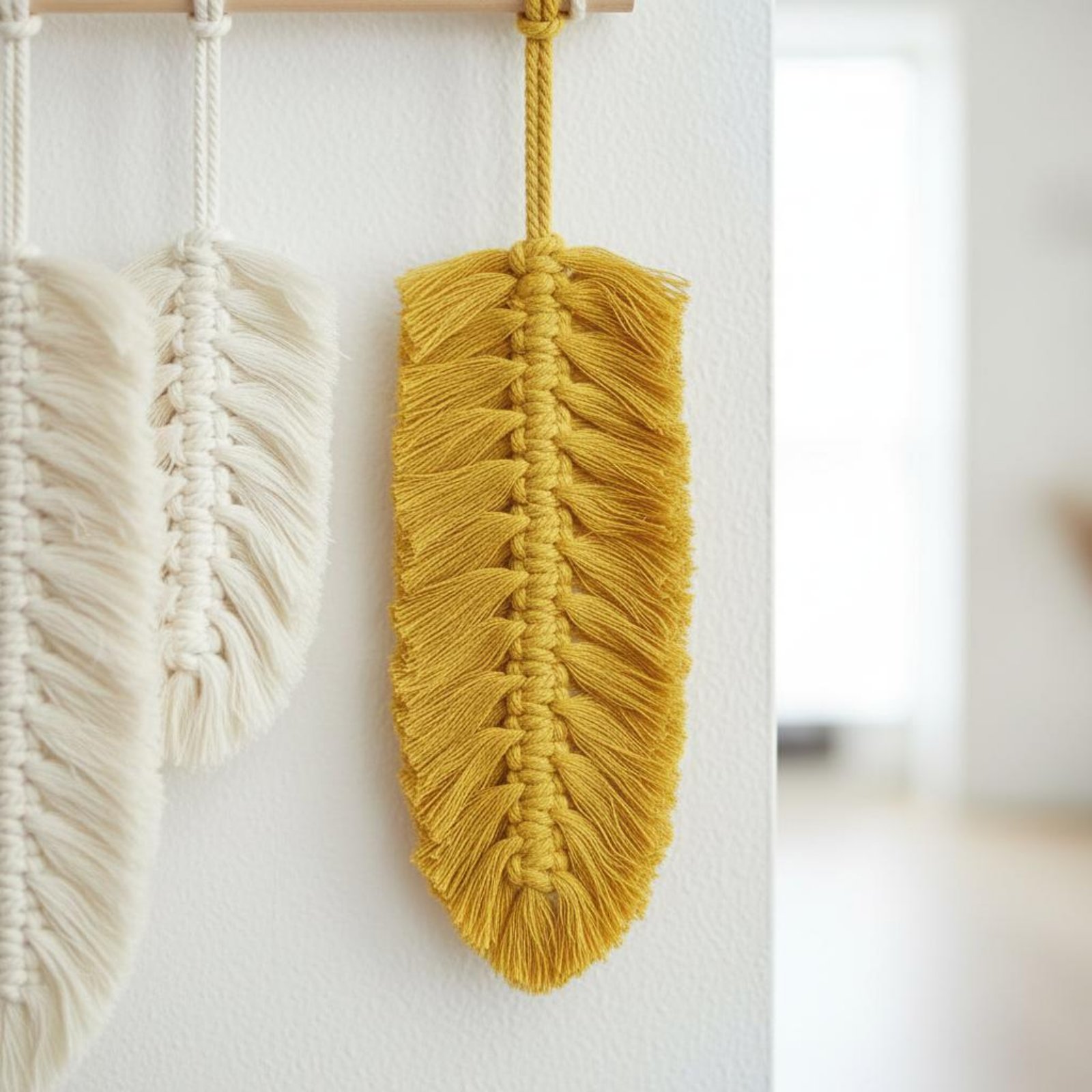 Macrame Feather Wall Hanging H - Home Of Textiles 评论和价格