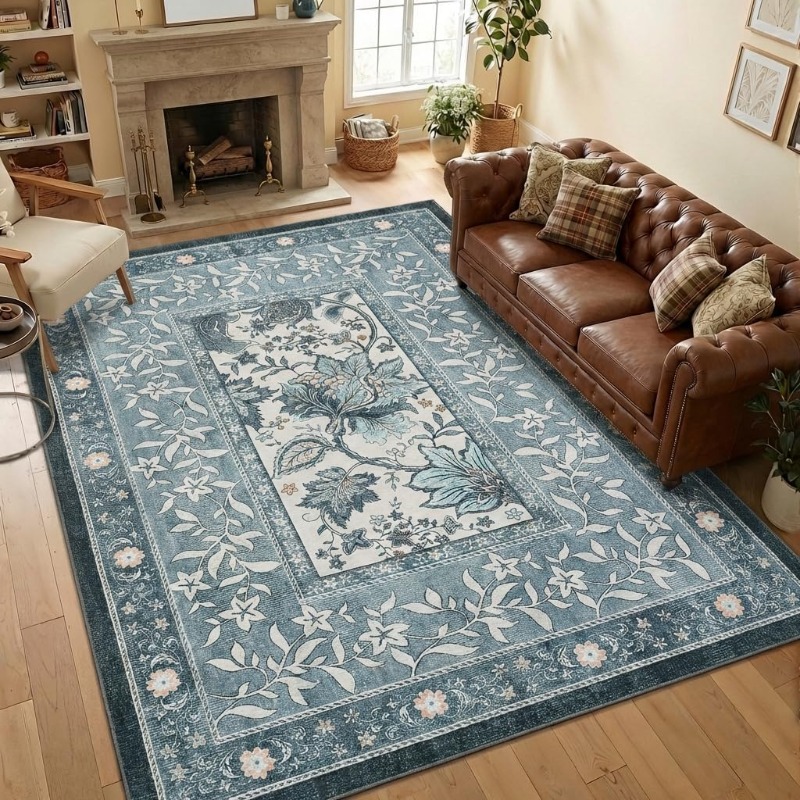 Retro Plant Print Carpet for L - Home Textiles Online 评论和价格