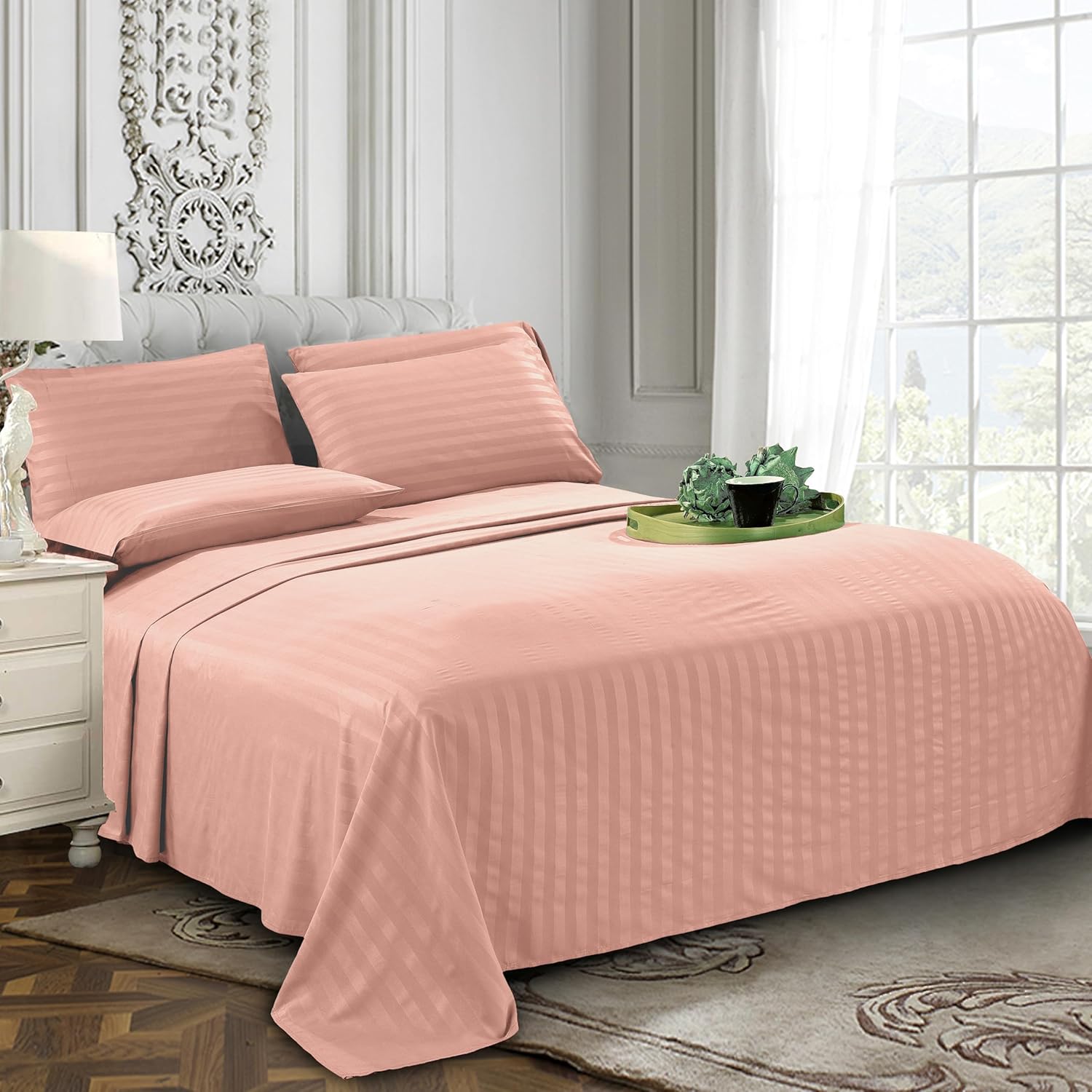 6-Piece King Sheet Set - Deep  - Silk Sheet Set 评论和价格