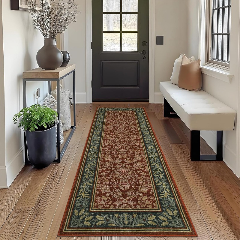 Vintage Floral Printed Hallway - Home Textiles Online 评论和价格