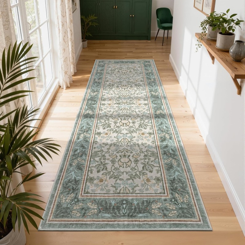 Vintage Floral Printed Hallway - Home Textiles Online 评论和价格